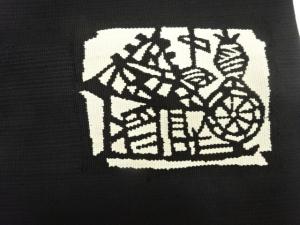 アンティーク　綴れ　古民家模様織り出し名古屋帯